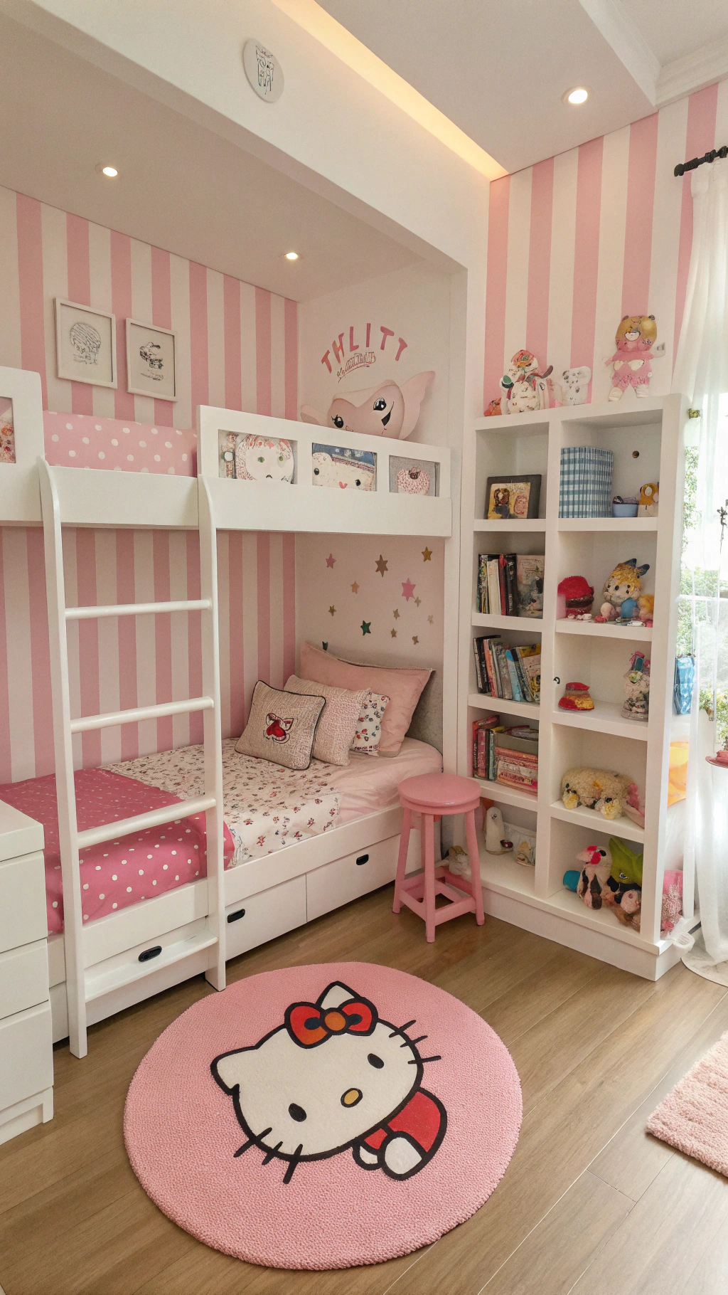 004 Creative Hello Kitty Room Ideas for Shared Kids Bedrooms - Themed Ideas