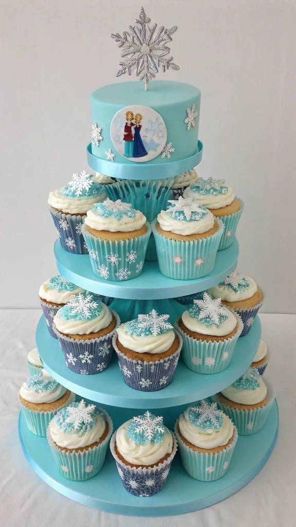 008 Frozen Cupcake Tower – Fun Easy Party Idea - Themed Ideas