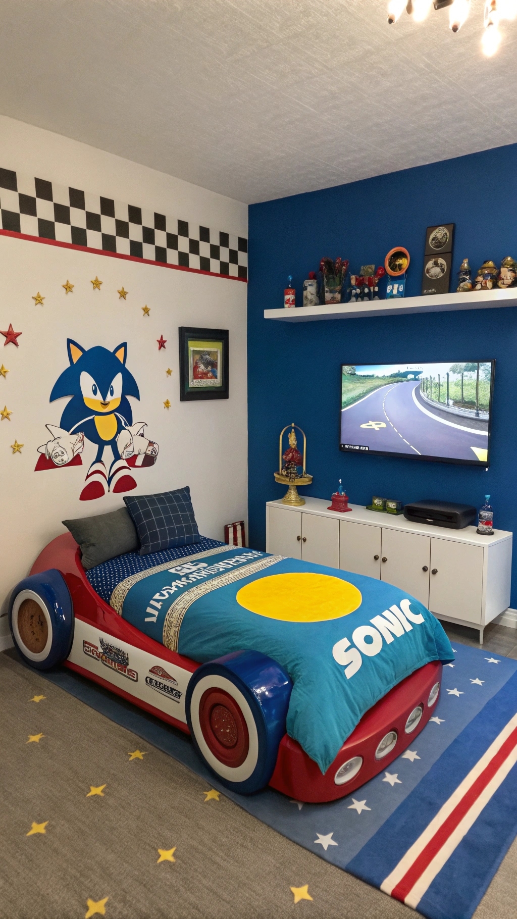 008 Sonic Racing Bedroom Ideas for Kids Who Live for Speed - Themed Ideas