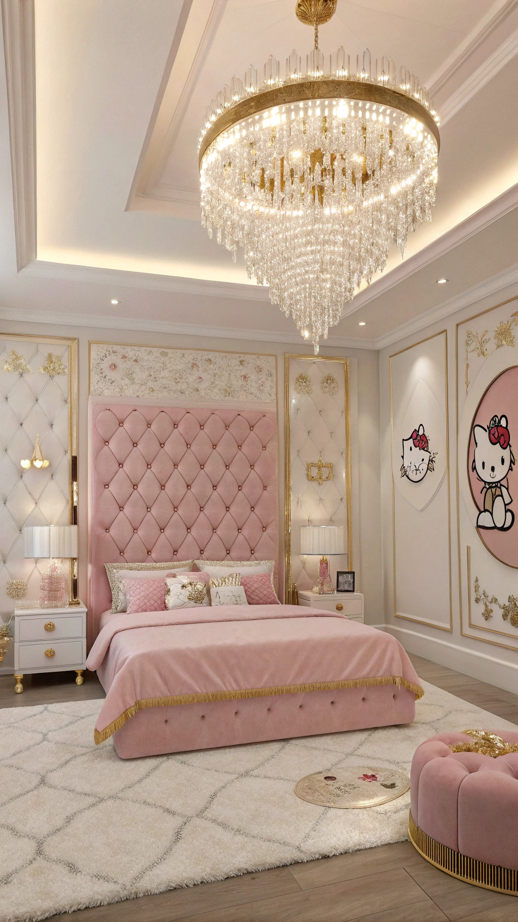 009 Luxury Hello Kitty Bedroom Ideas Glam ACY Girly Decor Inspiration - Themed Ideas