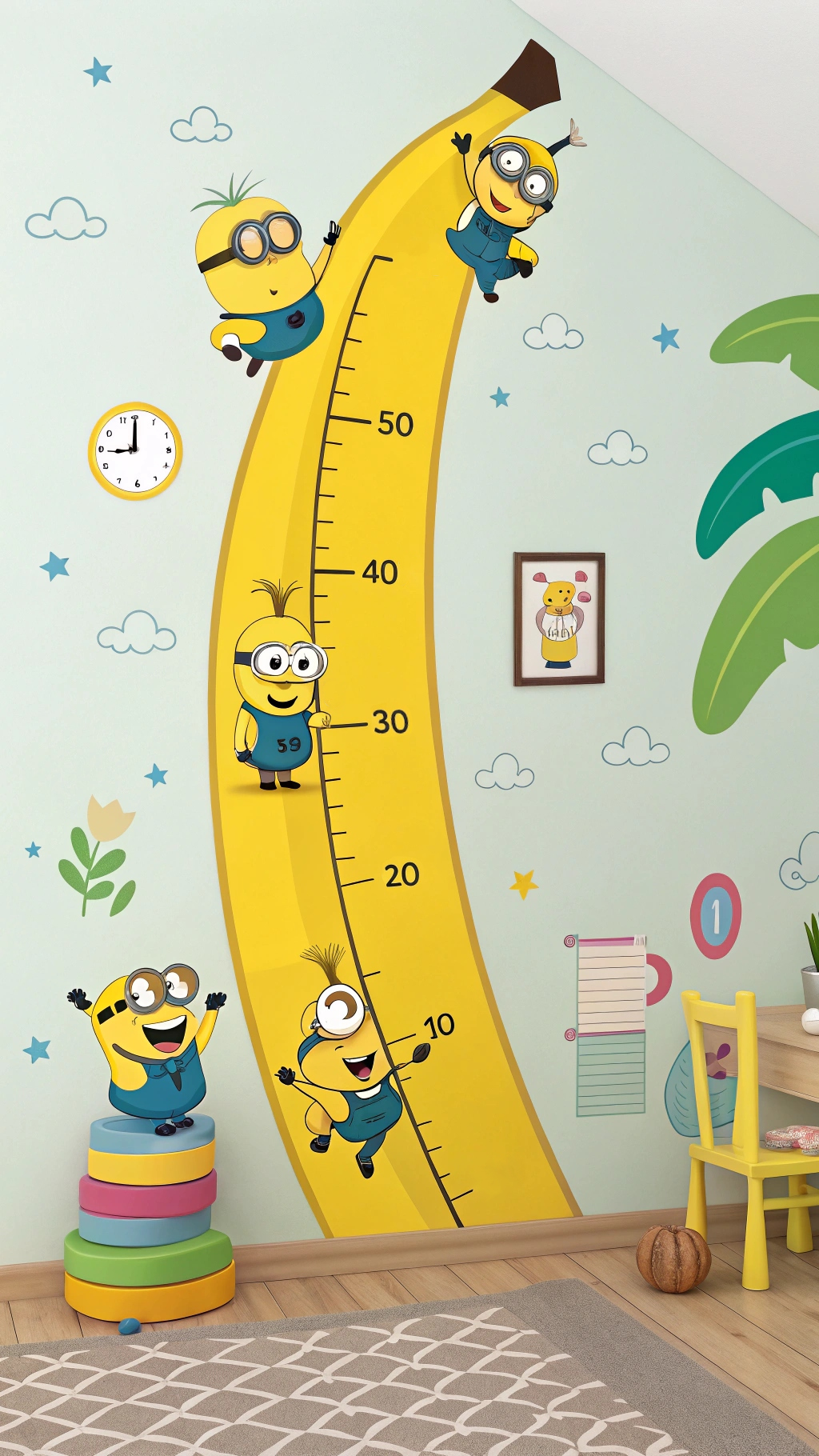 010 Minions Room Decor Fun ACY Functional Growth Chart for Kids - Themed Ideas