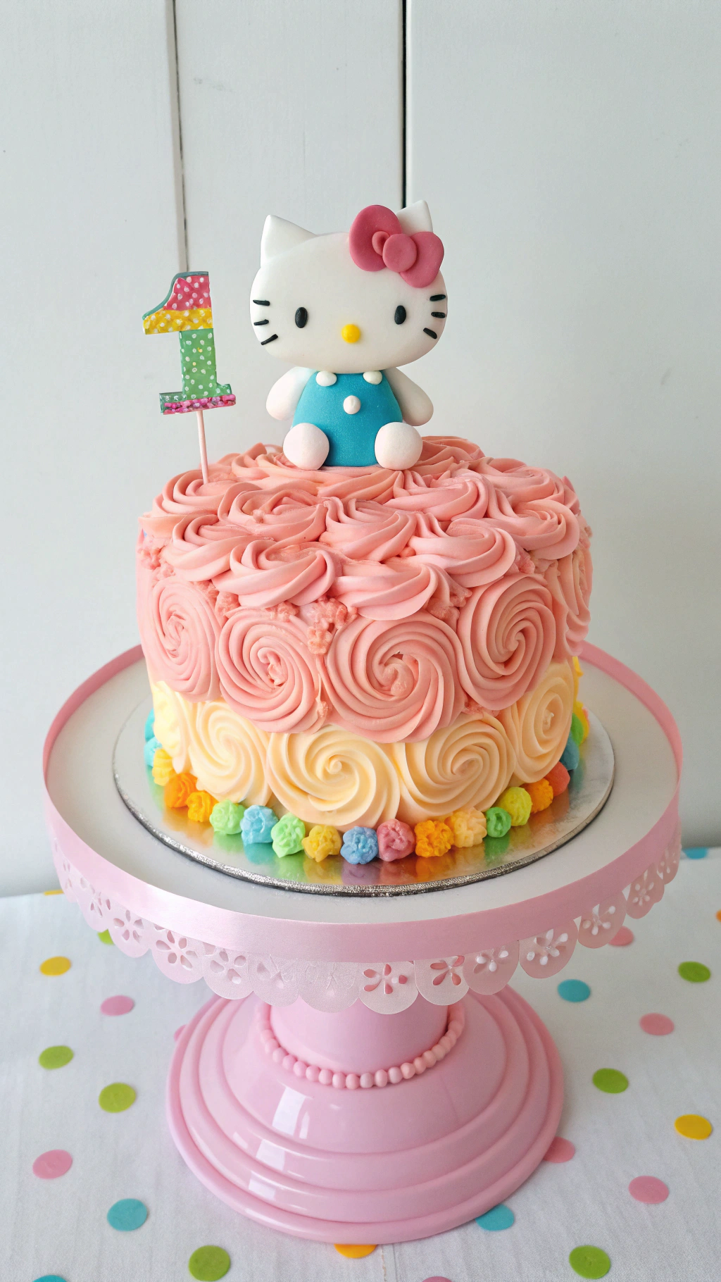 013 Hello Kitty Smash Cake Idea for BabyIBk s First Birthday IBM Pastel ACY Pretty - Themed Ideas