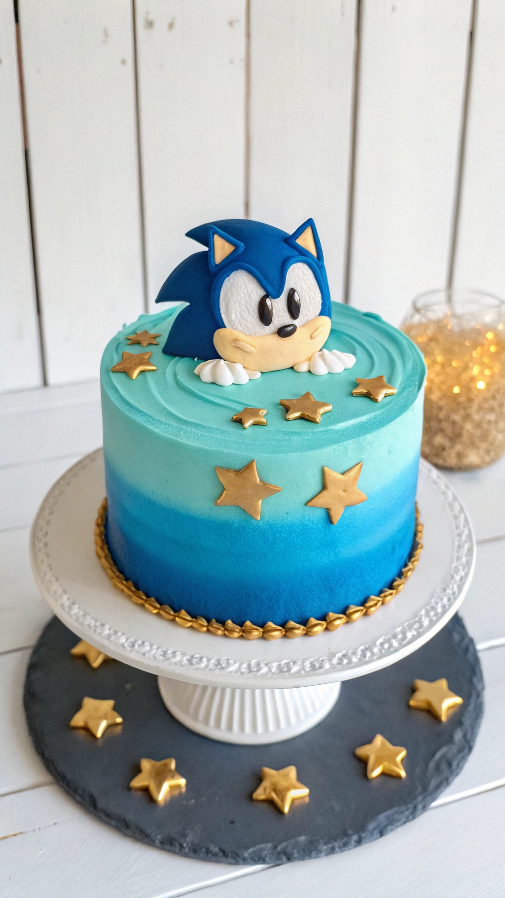 017 Cute Sonic Smash Cake for Toddlers Simple Safe for First Birthdays - Themed Ideas