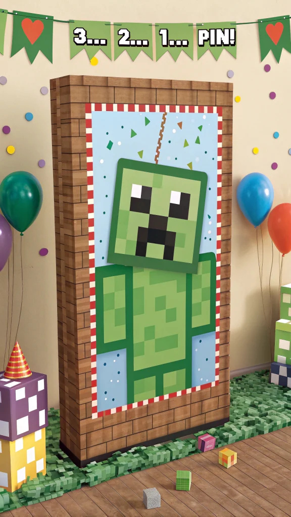 019 Minecraft Pin the Tail on the Creeper - Themed Ideas