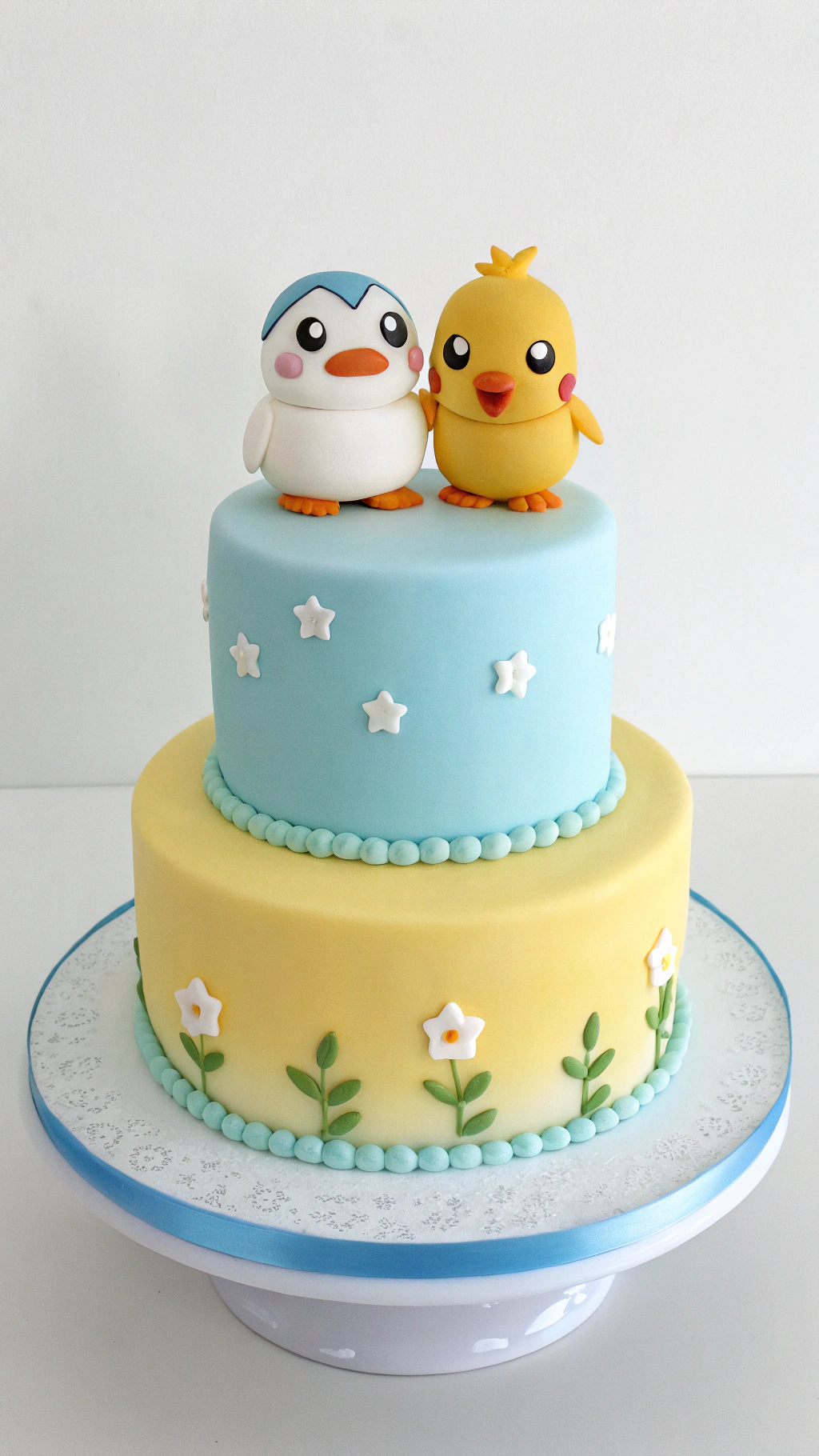 020 Cute 2 Tier Pokemon Cake with Simple Toy Toppers - Themed Ideas
