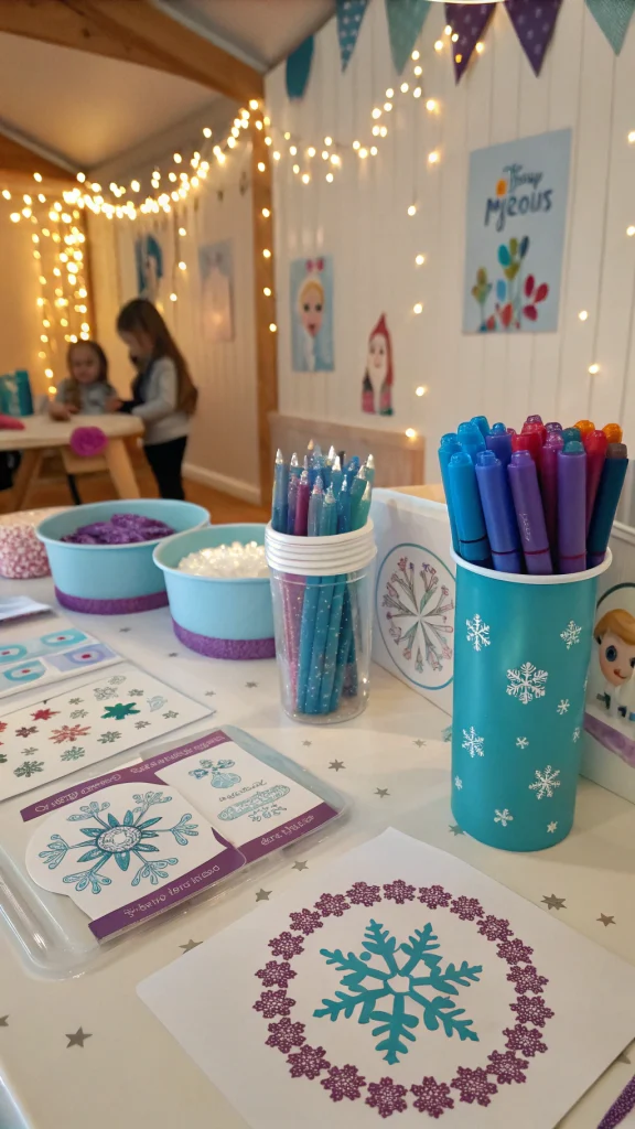 020 Frozen DIY Craft Station Decorations for Kids Birthday Party Ages 3 to 10 - Themed Ideas