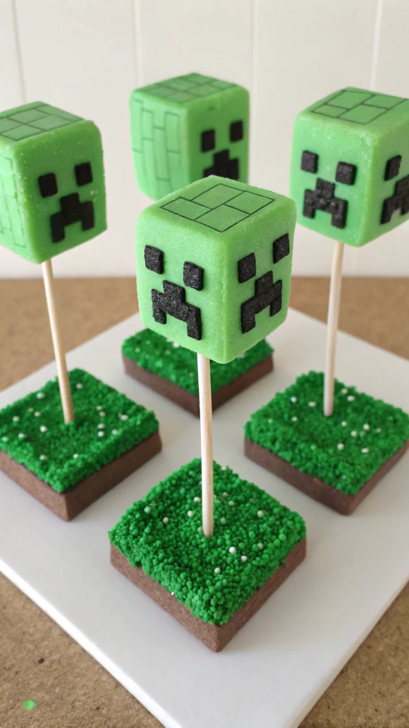 021 Creeper Cake Pops – Explosively Fun - Themed Ideas