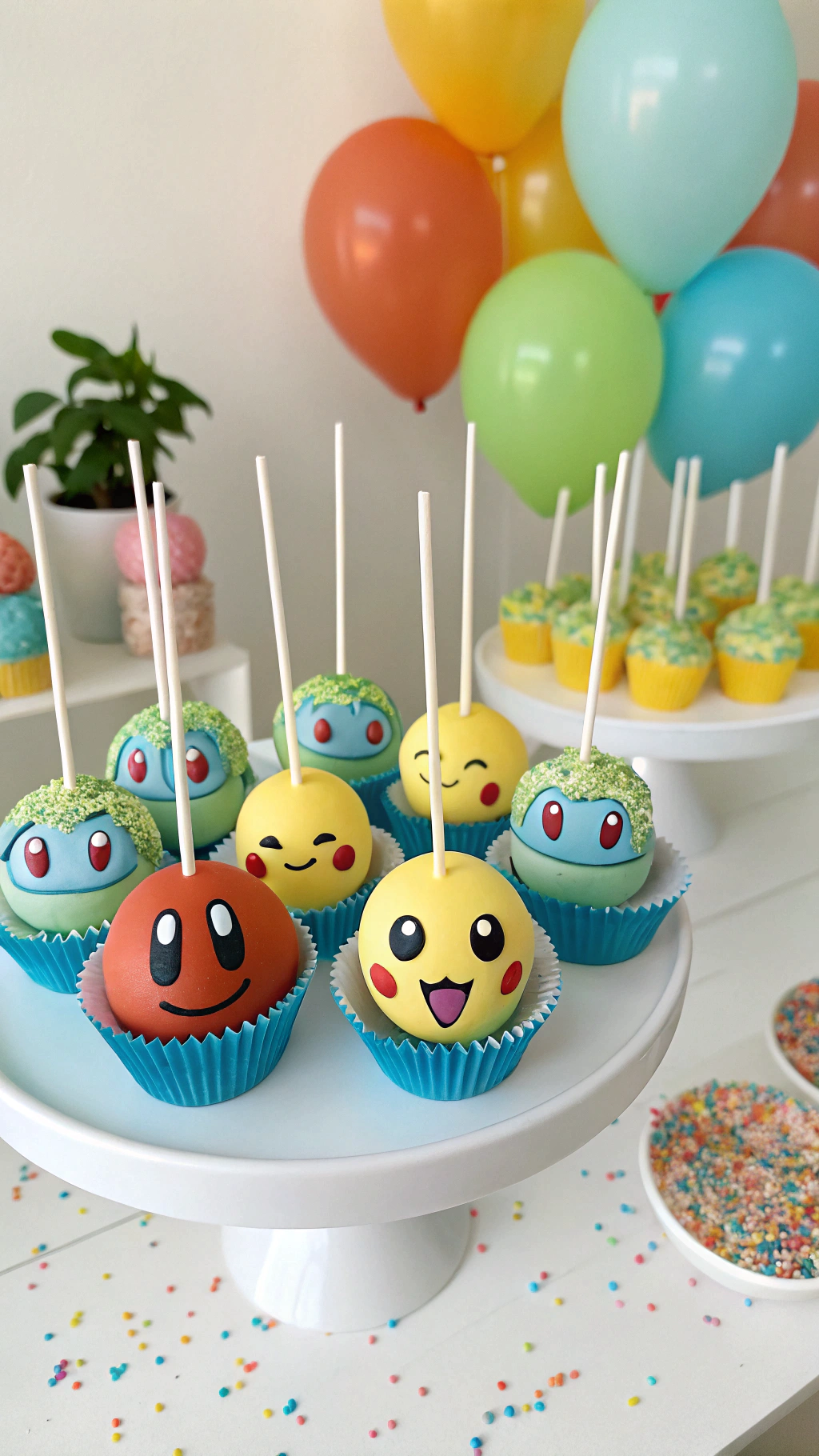021 Fun and Colorful Pokemon Cake Pops Ideas for Kids Birthday Parties Ages 4 to 10 - Themed Ideas