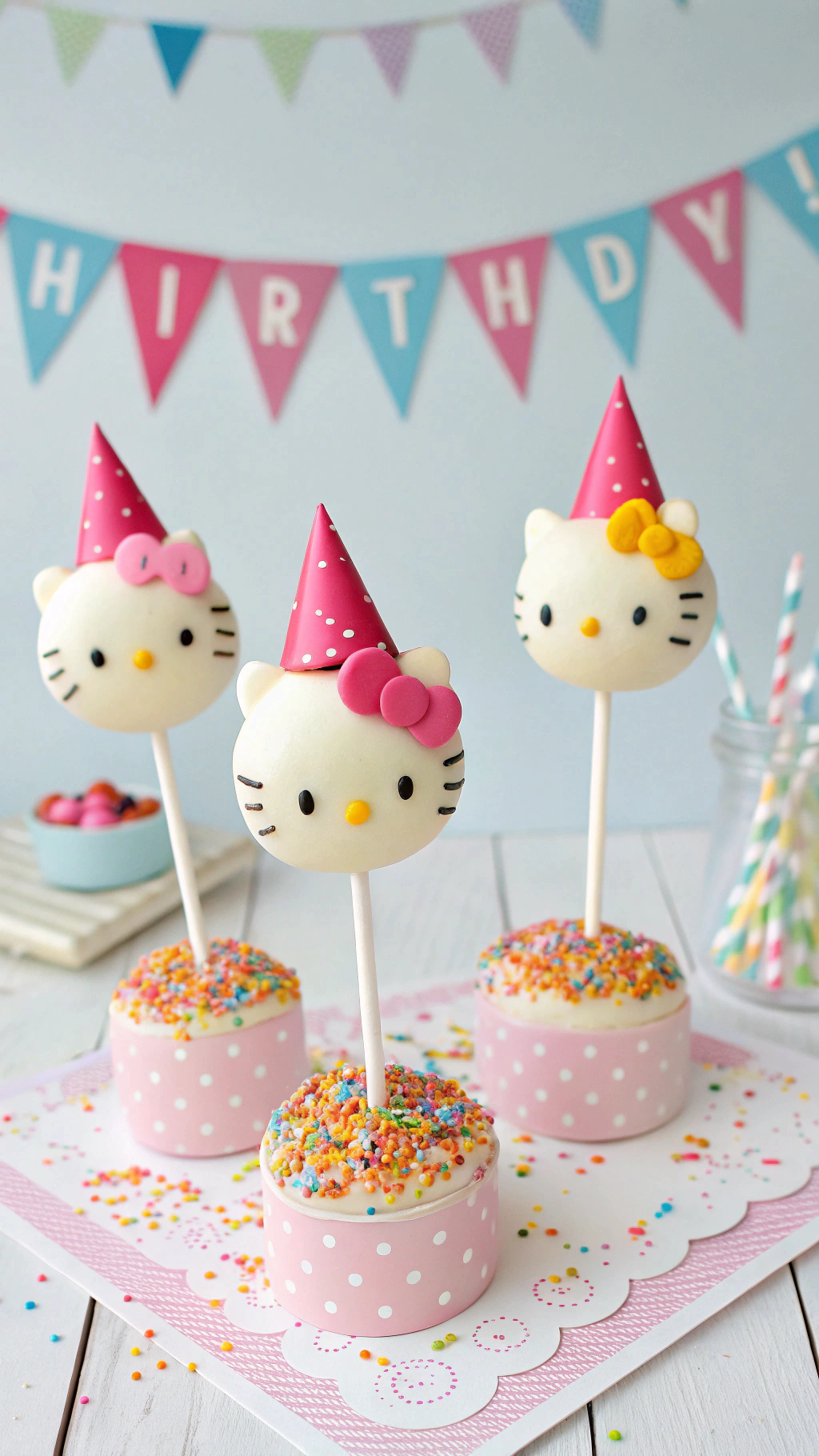 023 Hello Kitty Cake Pops for Birthdays IBM Festive ACY KidAC0 Friendly Party Dessert - Themed Ideas