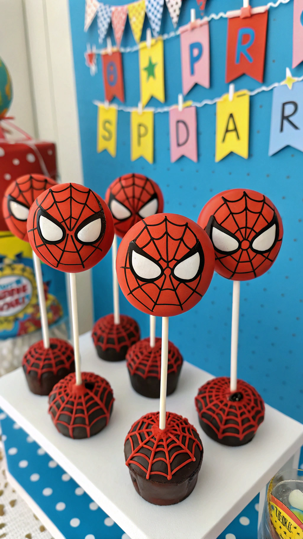 024 Creative Spiderman cake pops cakepops with themed party designs for ages 4 to 10 - Themed Ideas