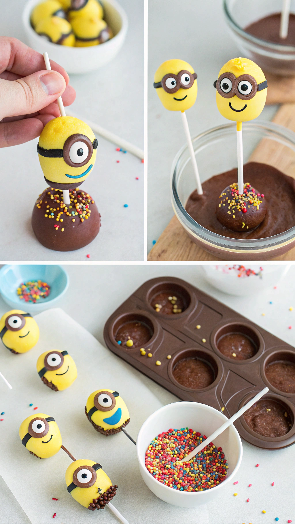 024 DIY Minions Cake Pops Tutorial IBM Simple Steps for Homemade Fun - Themed Ideas