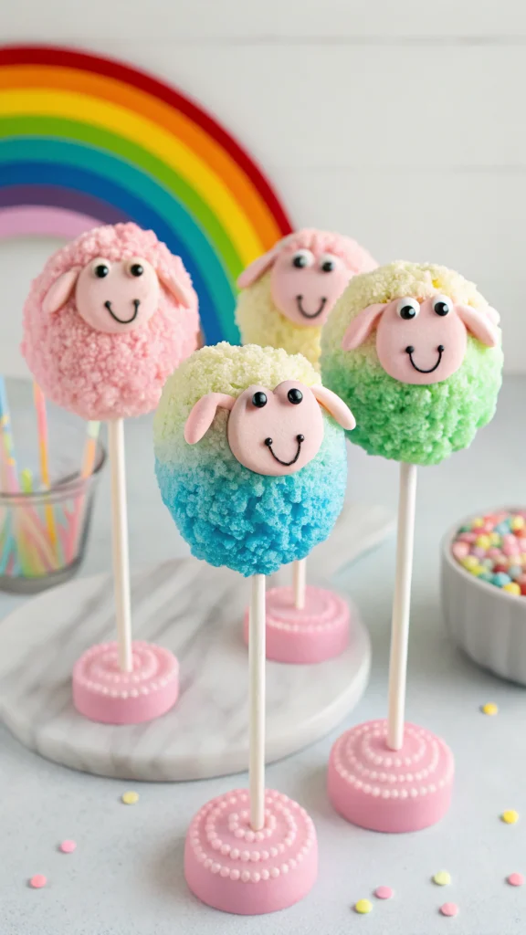 026 Rainbow Sheep Cake Pops – Fluffy Colorful - Themed Ideas
