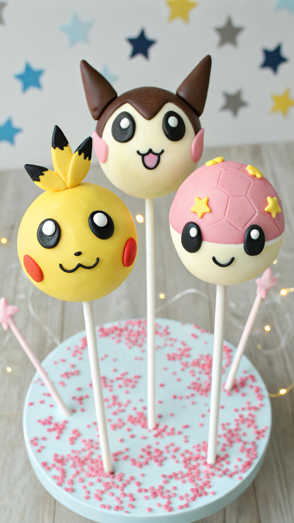 027 Easy Pokemon Cake Pops for Toddlers Featuring Pichu Togepi and Clefairy Faces - Themed Ideas