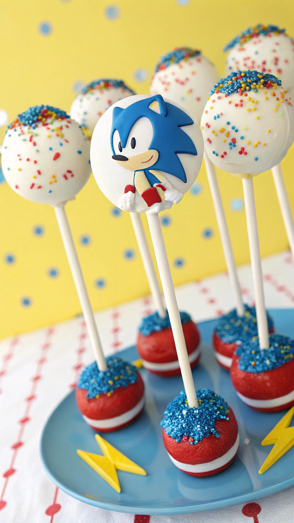 027 Speed Boost Sonic Cake Pops Lightning Fast Fun for Birthday Parties - Themed Ideas