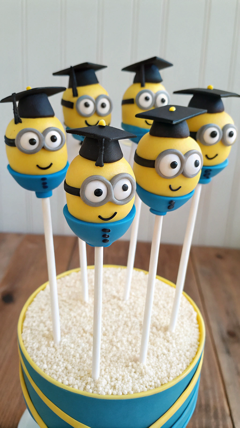 028 Minions Graduation Cake Pops IBM Cute ACY Celebratory Treats for Kids - Themed Ideas