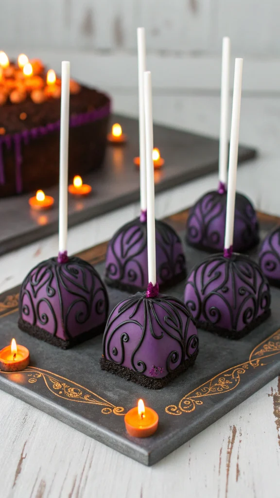029 Nether Portal Cake Pops – Glowing Purple Treats - Themed Ideas