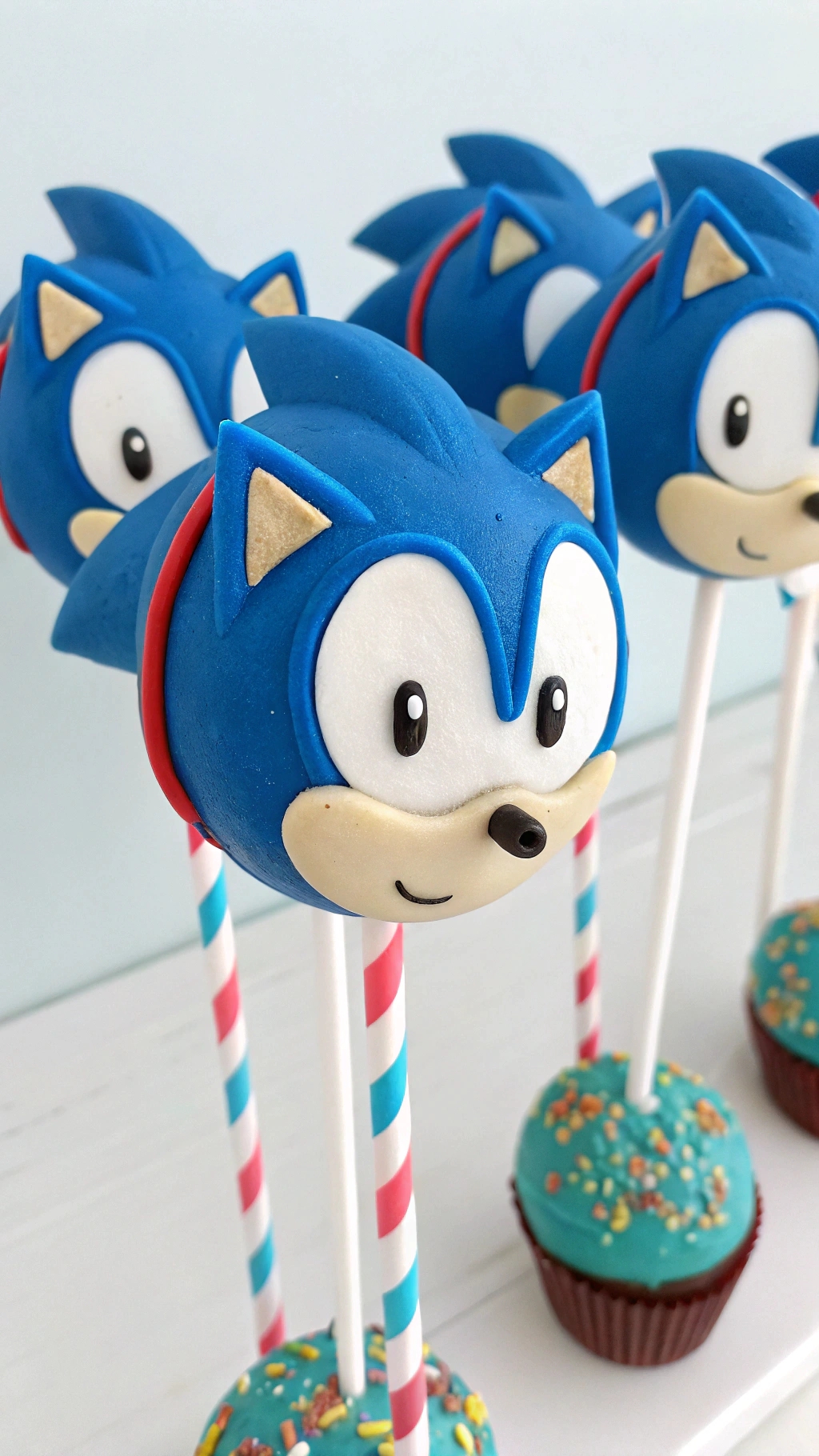 029 Sour Blue Raspberry Sonic Cake Pops A Tangy Twist on a Classic Treat - Themed Ideas