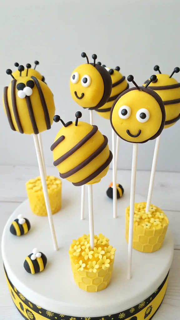 030 Bee Cake Pops – Buzzing with Fun - Themed Ideas