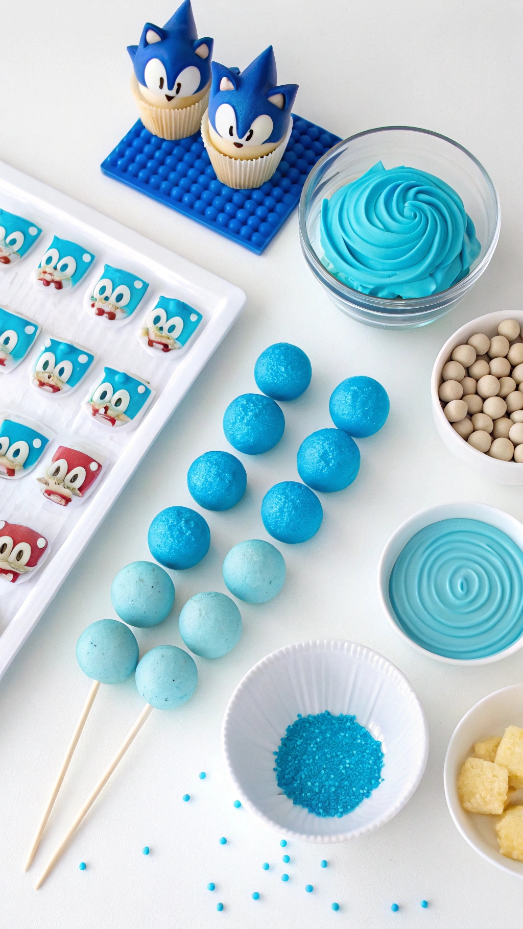 030 DIY Sonic Cake Pop Kit Let Kids Decorate Their Own Hedgehog Treats - Themed Ideas