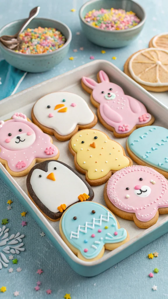 031 Animal Shaped Frozen Cookies for Kids Frozen Birthday Party Treat Table - Themed Ideas