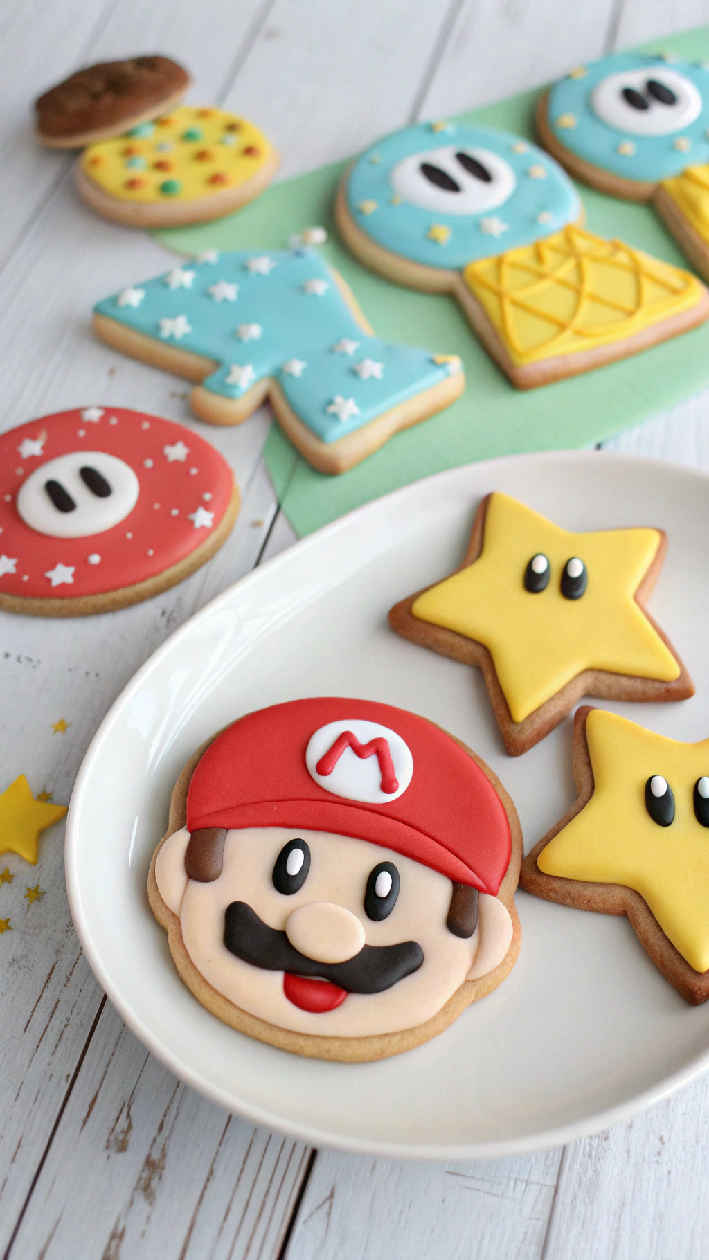032 Cute and easy Super Mario cookie designs for toddlers and preschool birthday parties - Themed Ideas