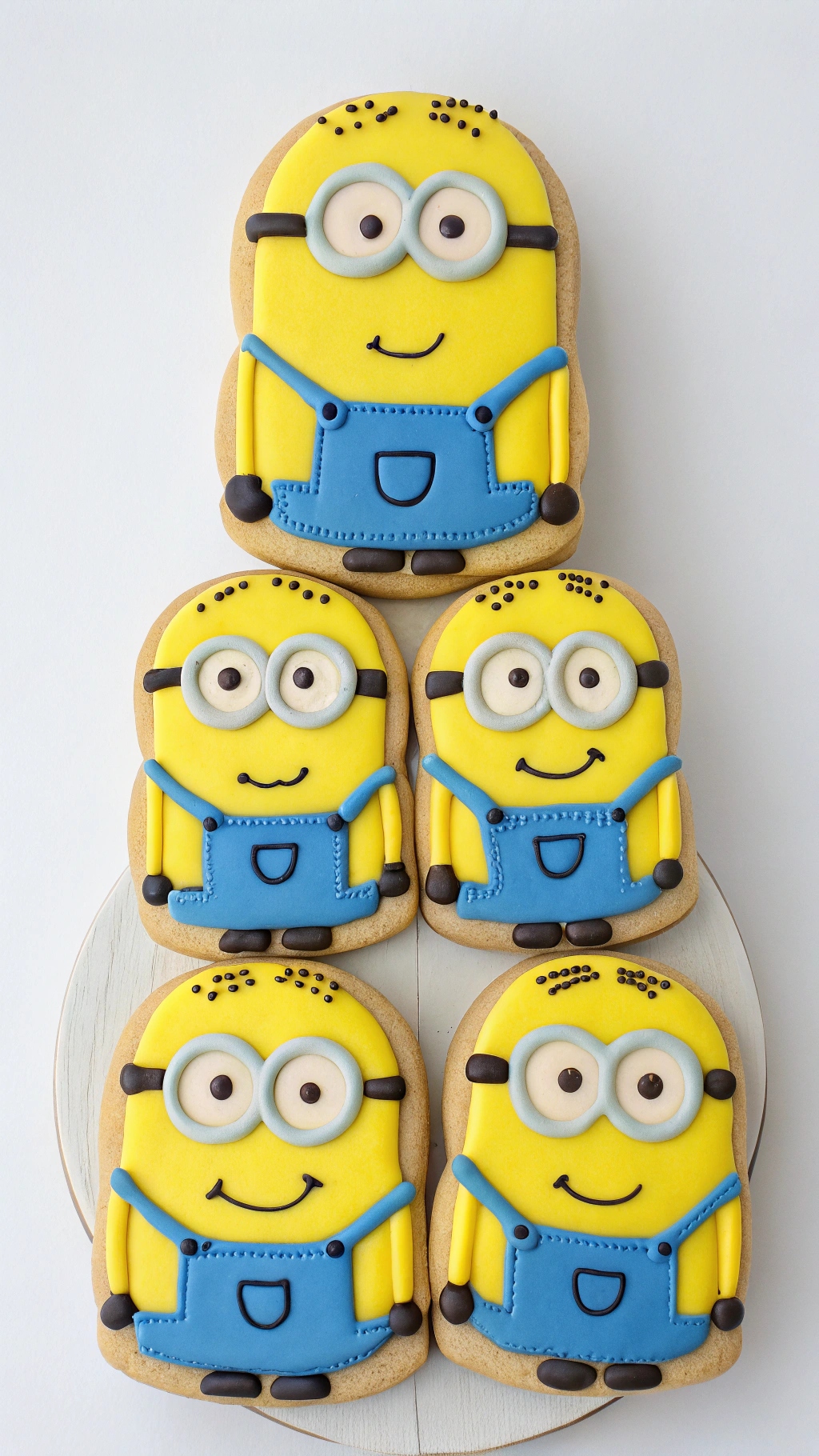 033 3D Layered Minion Cookies for a Standout Birthday Party Dessert - Themed Ideas