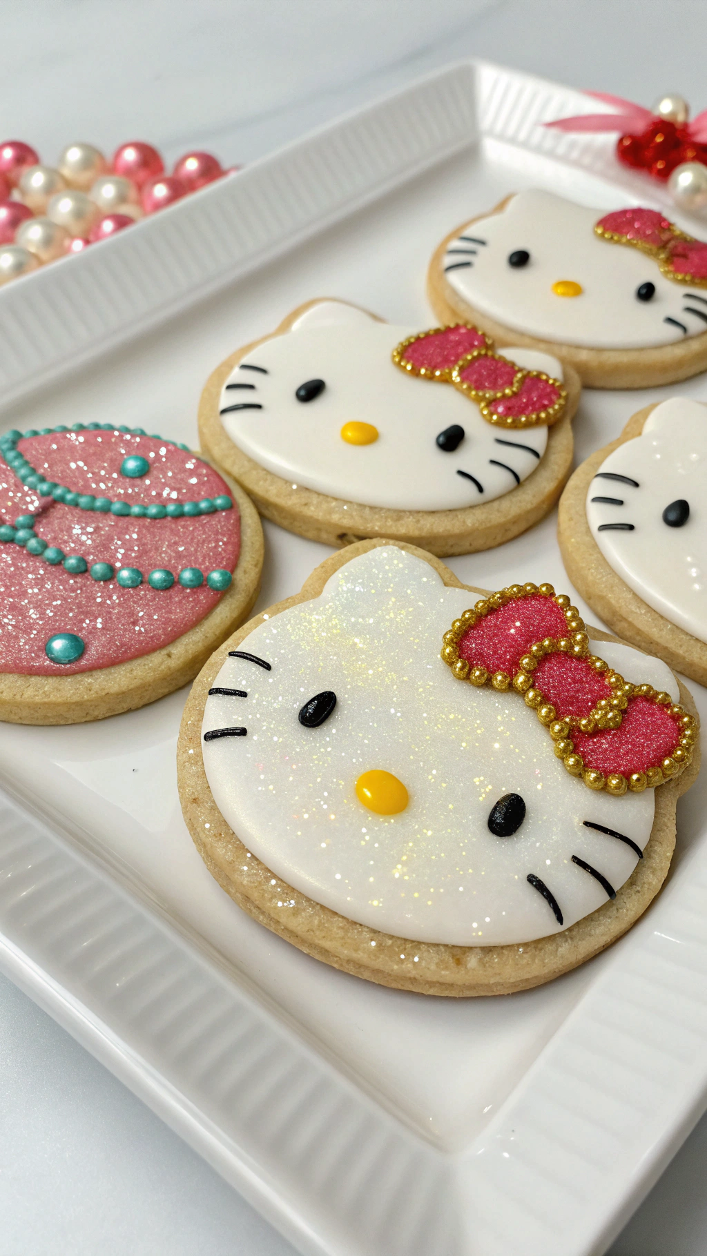 033 Sparkly 3D Hello Kitty Cookies IBM Magical Birthday Party Dessert for Kids - Themed Ideas