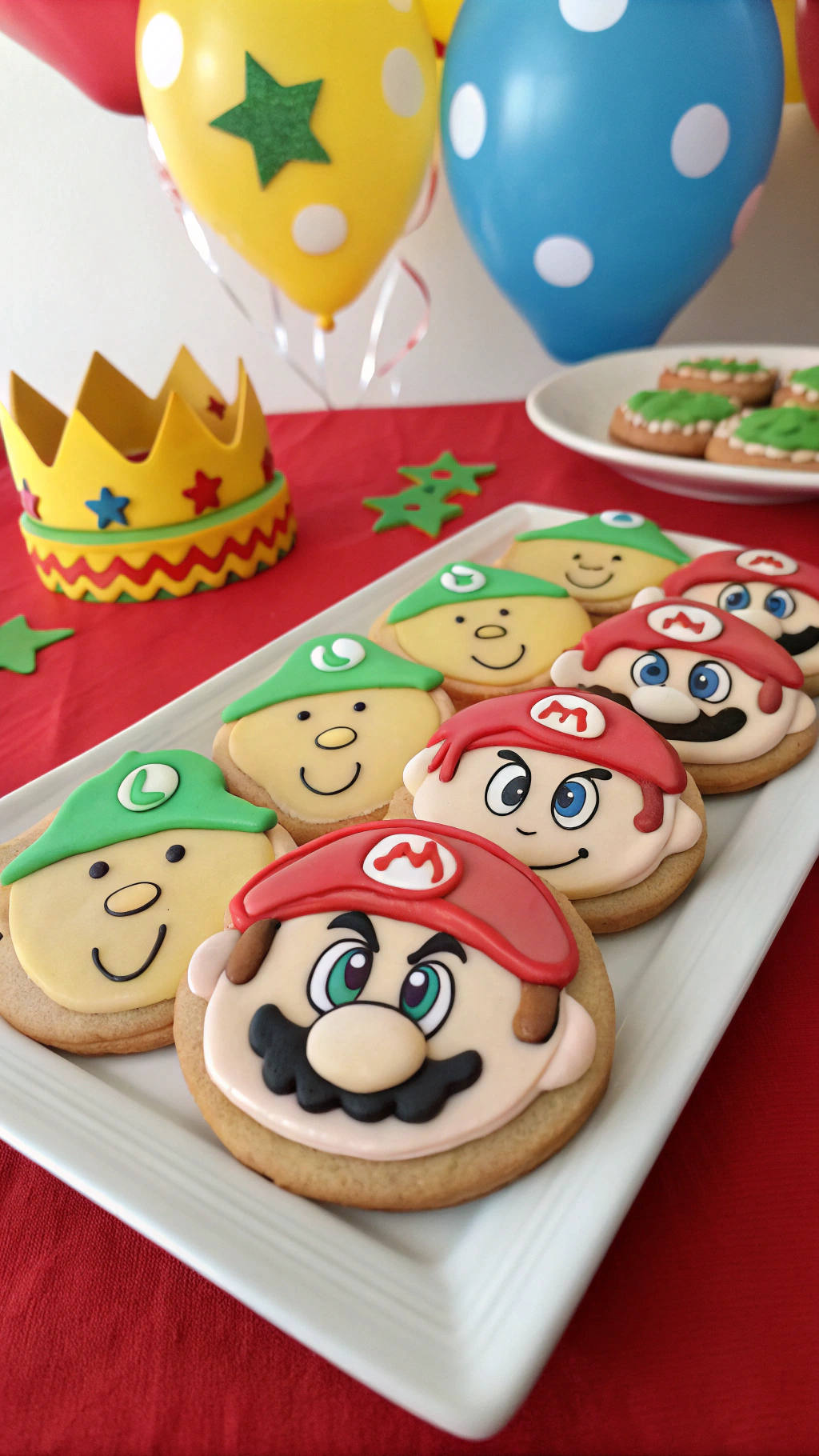 035 Bright and fun Super Mario cookie designs for kids birthday and themed parties - Themed Ideas