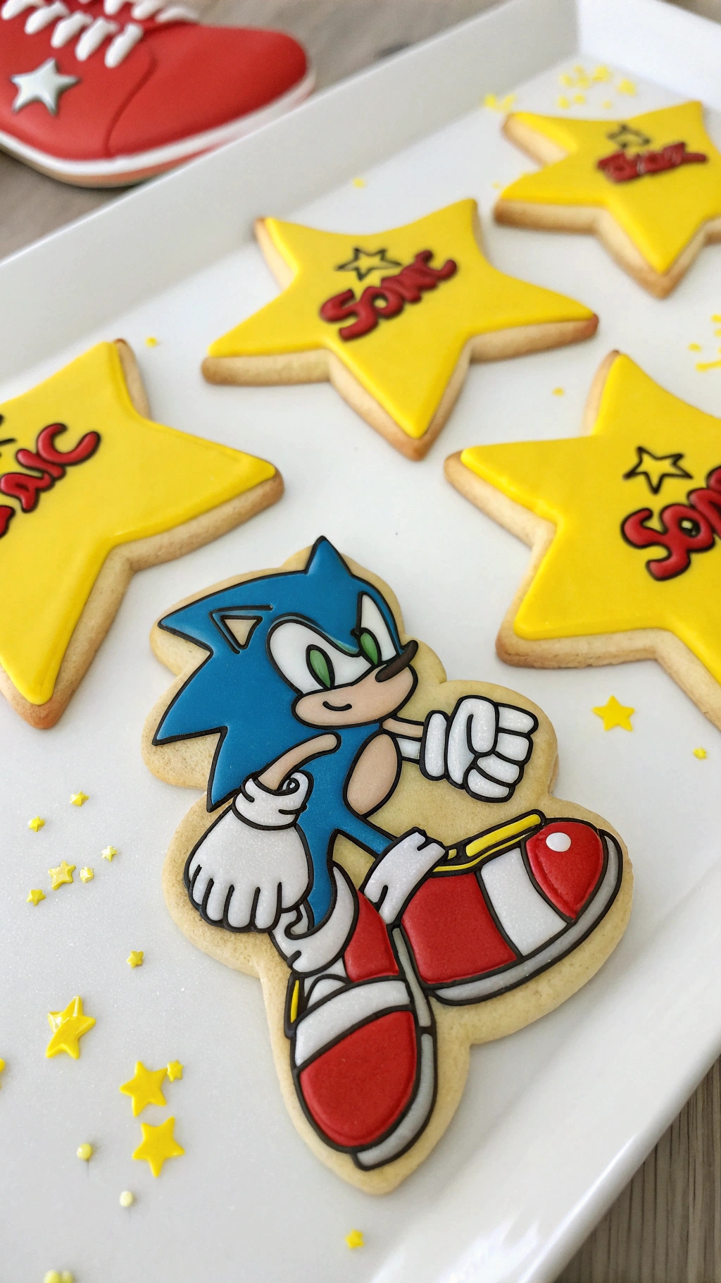 035 Sonic Power Up Cookies Colorful Energetic Treats for Game Lovers - Themed Ideas