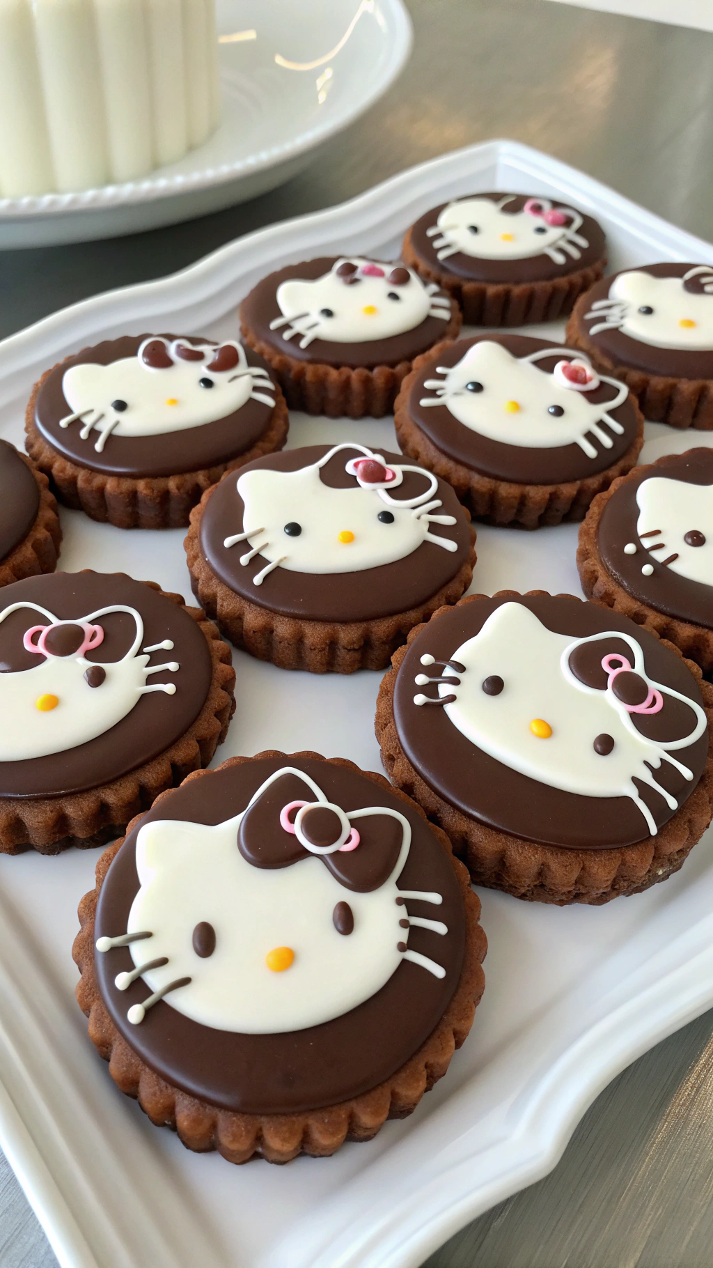 036 ChocolateAC0 Dipped Hello Kitty Cookies IBM Rich ACY Decadent Party Treats for Kids - Themed Ideas