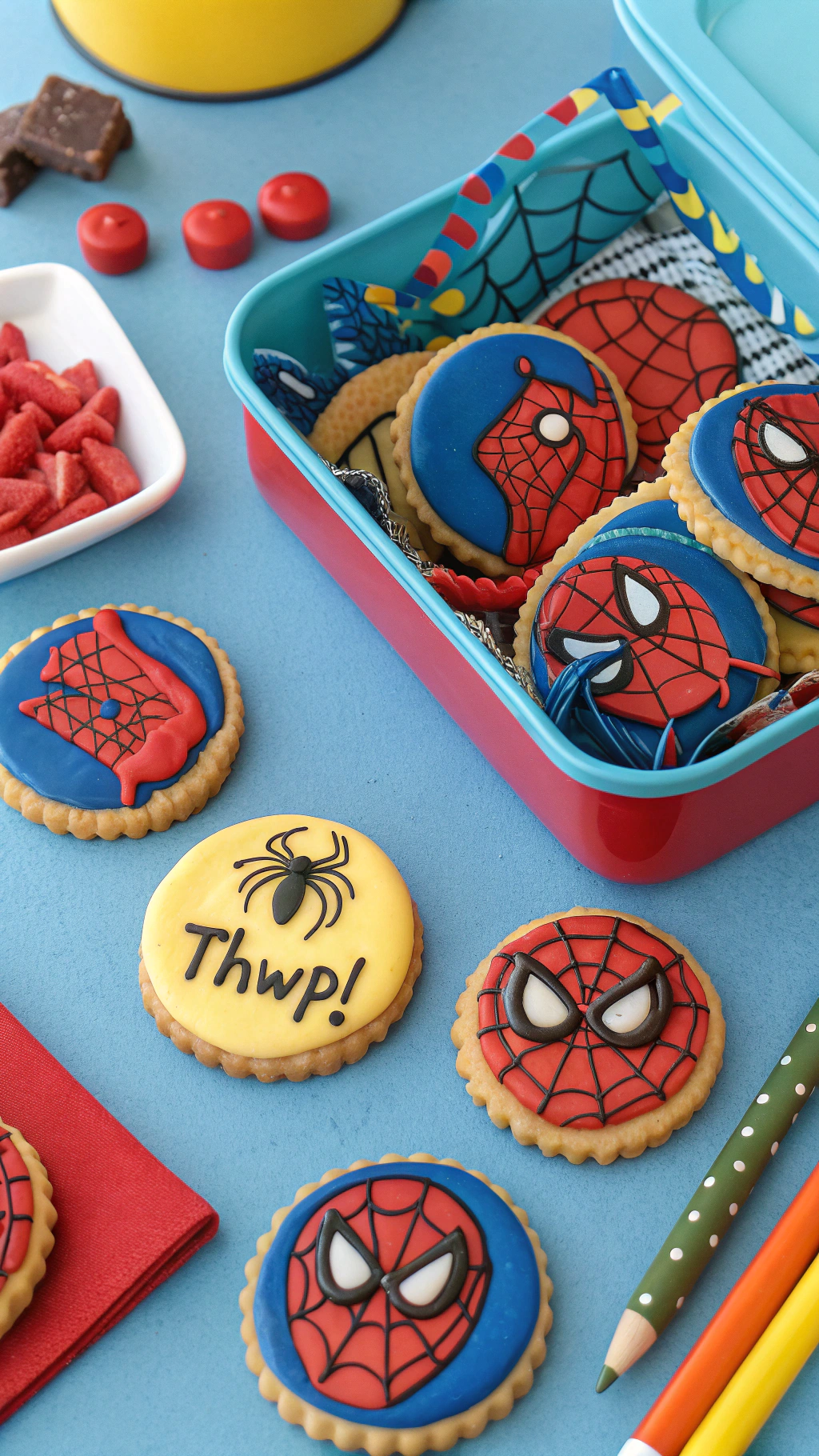 036 DIY Spiderman Cookie Kit Ideas for Fun Birthday Party Activities with Kids - Themed Ideas