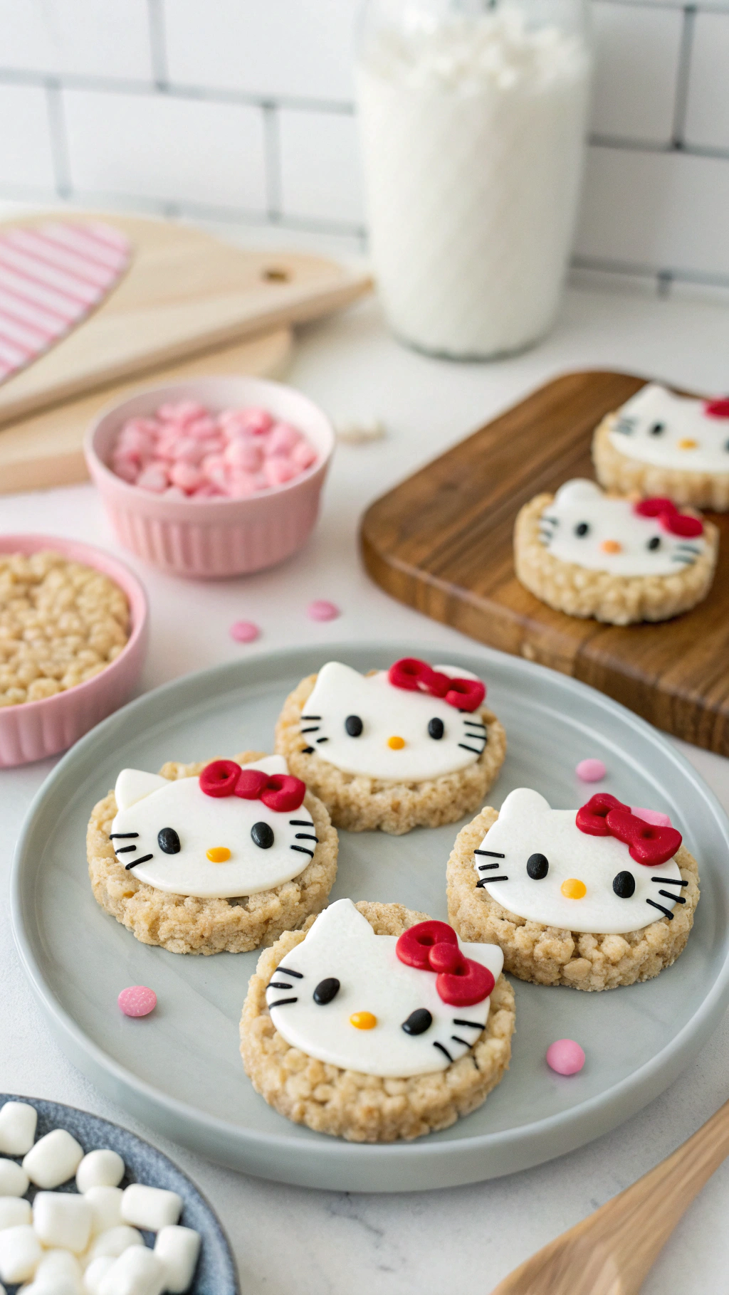 039 NoAC0 Bake Hello Kitty Cereal Cookies IBM Fast ACY Fun Kitchen Activity for Kids - Themed Ideas