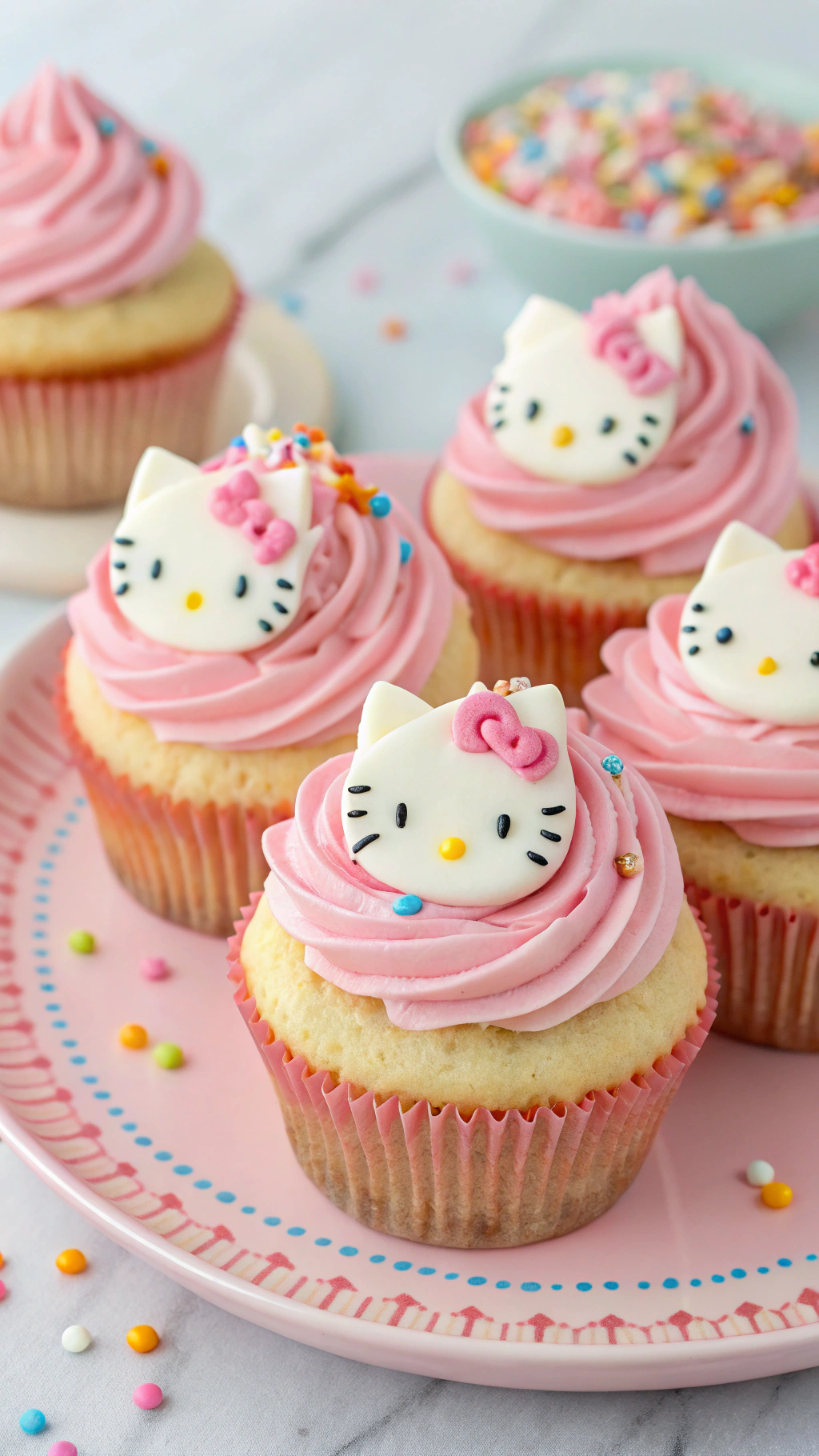 041 Adorable Hello Kitty Cupcake Ideas for a Whimsical Birthday Party Treat - Themed Ideas