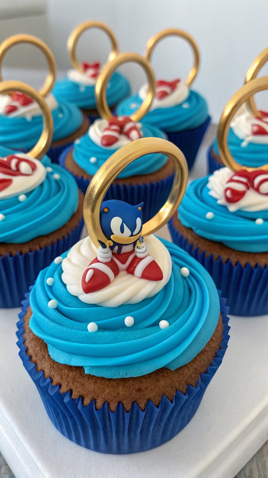 041 Adorable Sonic Cupcake Ideas for a Fast Fun Birthday Party Treat - Themed Ideas