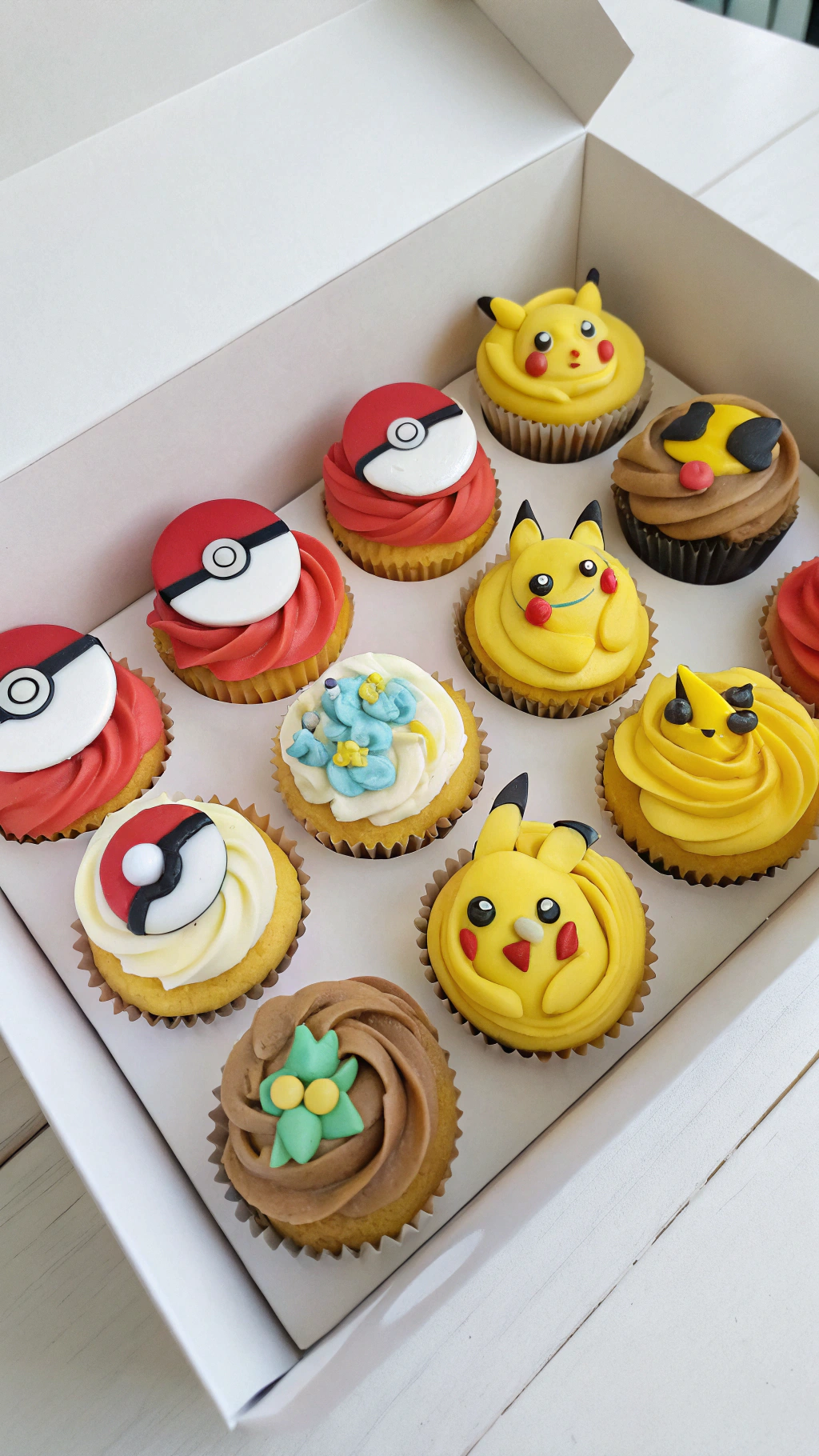 043 Pokemon Cupcake Ideas for Kids with Meowth Psyduck and Togepi in a Party Favor - Themed Ideas