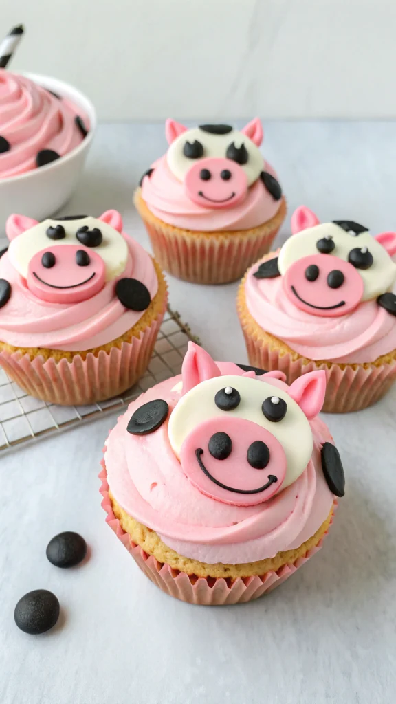 045 Pig Cow Mob Cupcakes - Themed Ideas