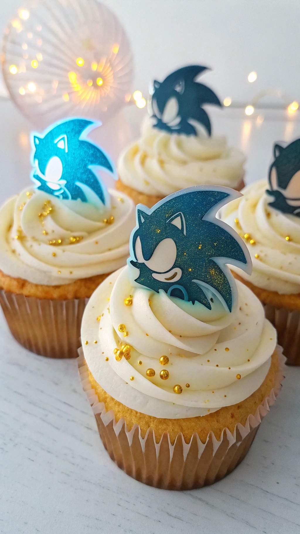 047 Glow in the Dark Sonic Cupcake Ideas for a Cool Neon Party - Themed Ideas