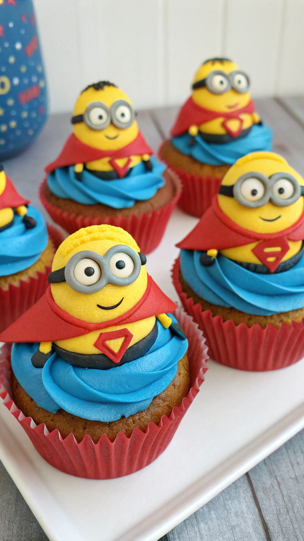 047 Superhero Minions Cupcake Ideas for an Epic Birthday Party Celebration - Themed Ideas