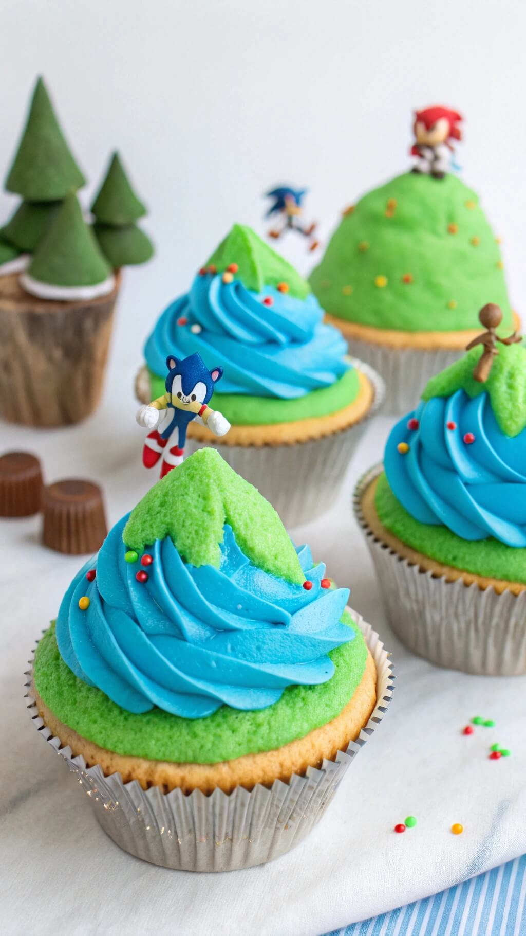 048 Playful Sonic Cupcake Decorations That Bring the Game to Life - Themed Ideas