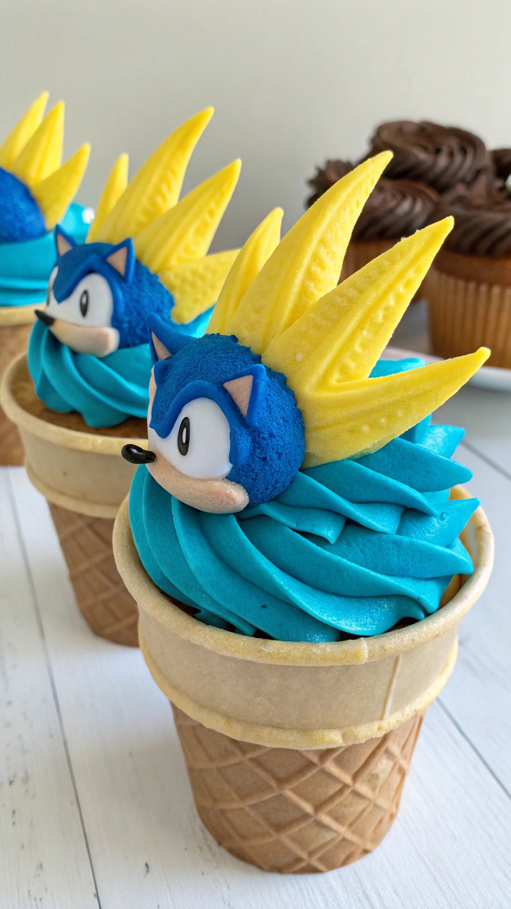 050 Fun Sonic Ice Cream Cone Cupcakes for a Unique Party Dessert - Themed Ideas