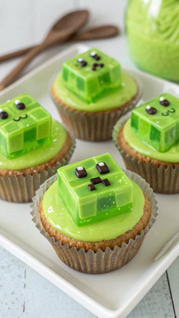 050 Slime Block Jiggly Cupcakes - Themed Ideas