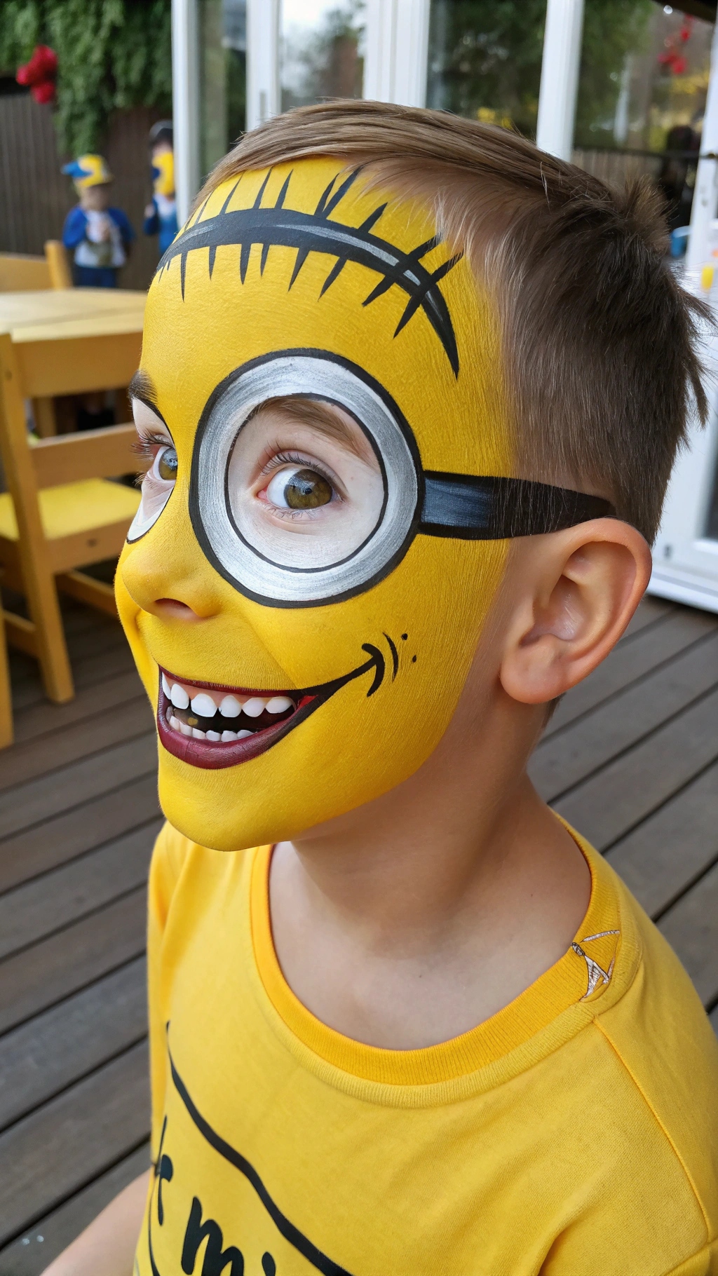 051 Adorable Minions Face Paint Idea for Kids IBM Easy ACY Fun Party LookACE - Themed Ideas