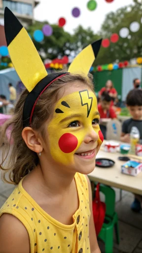 Pikachu Face Paint for Kids: Fun Pokémon Face Painting Inspiration