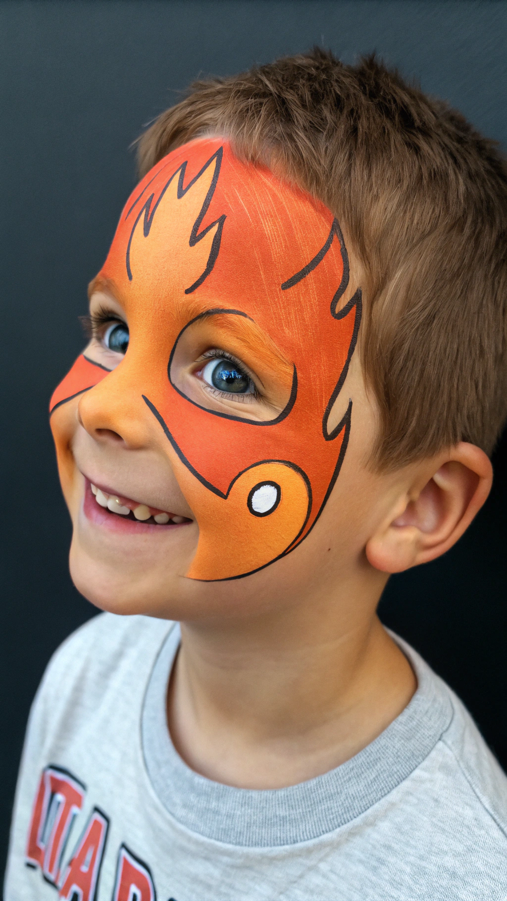 052 Adorable Charmander Pokemon Face Paint for Young Kids – Cool and Fiery Pokemon Face Design - Themed Ideas