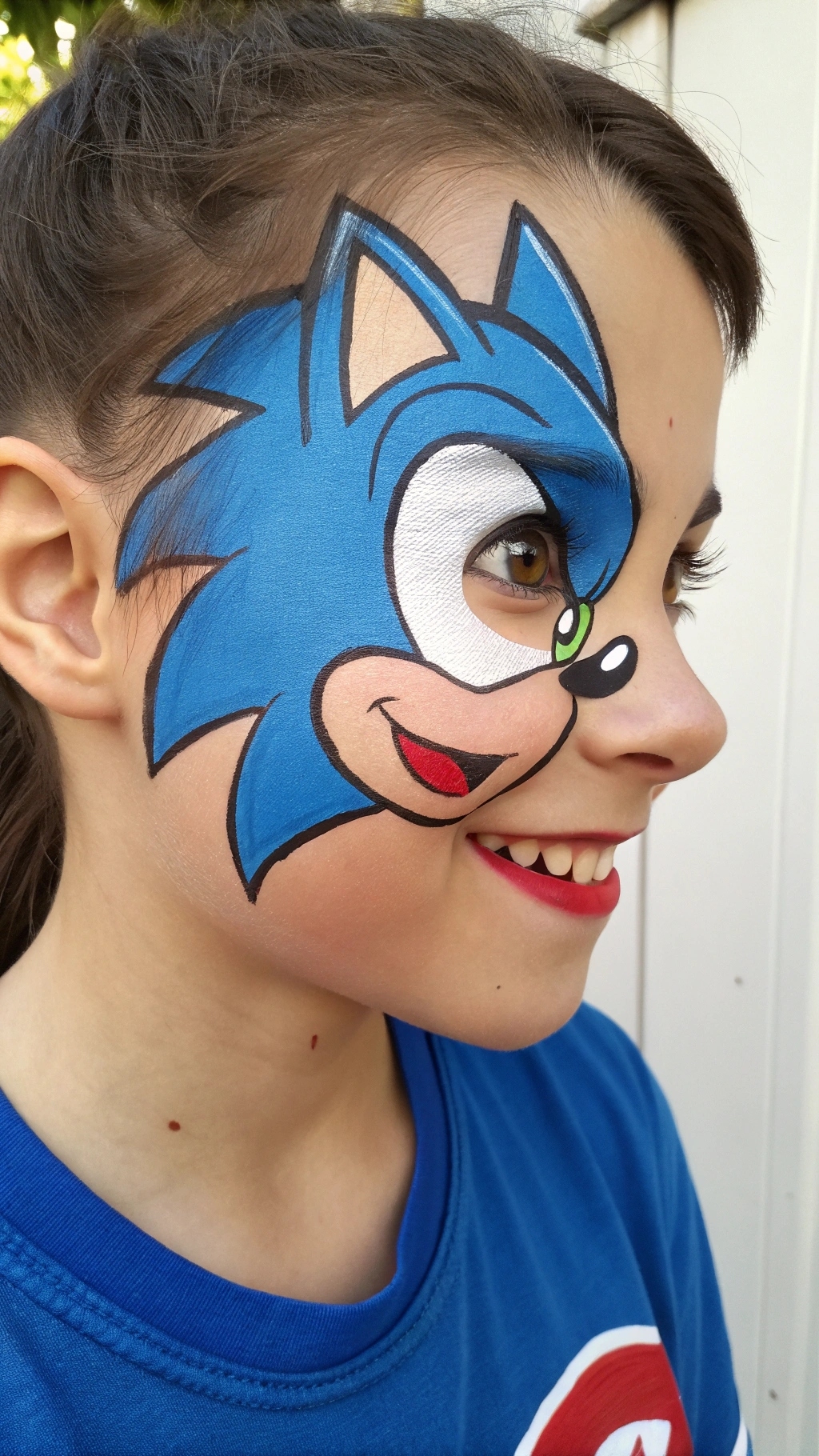 052 Cute Easy Sonic Face Painting for Kids Step by Step Guide - Themed Ideas