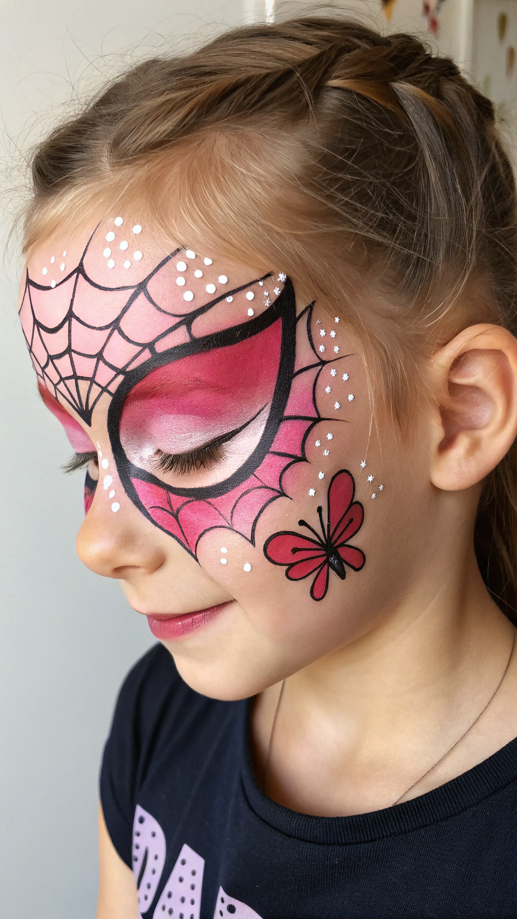 053 Bold Full Spiderman Face Paint for 8 Year Old Boys – Heroic Face Painting Ideas - Themed Ideas