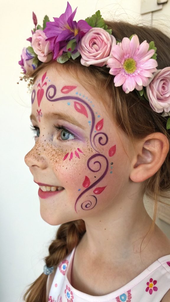 053 Cute Olaf Inspired Frozen Face Paint Design for Boys Ages 3 to 6 Who Love Snowmen - Themed Ideas