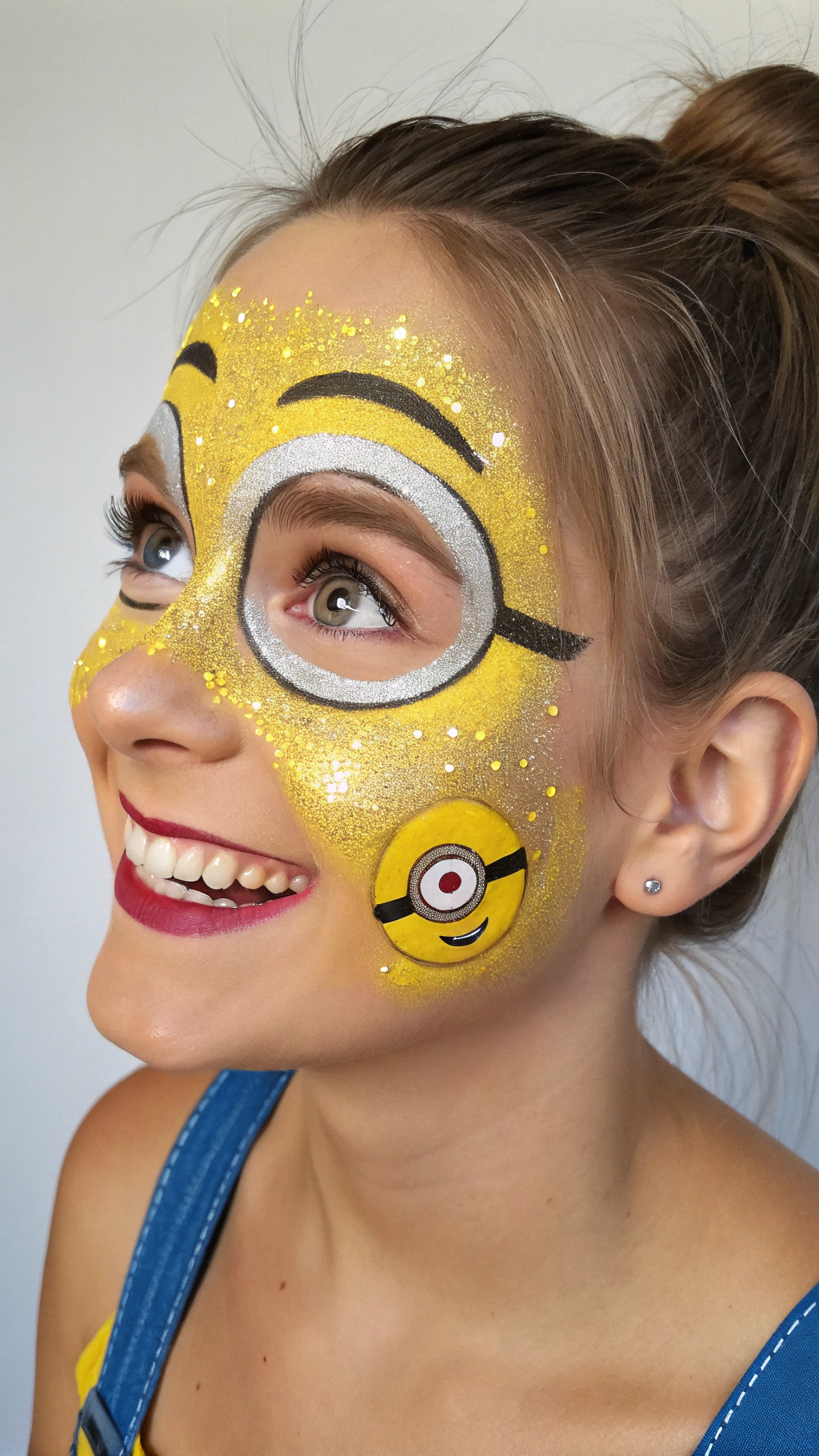 054 Sparkly Minions Face Paint Idea IBM Glamorous ACY KidAC0 Approved DesignACE - Themed Ideas