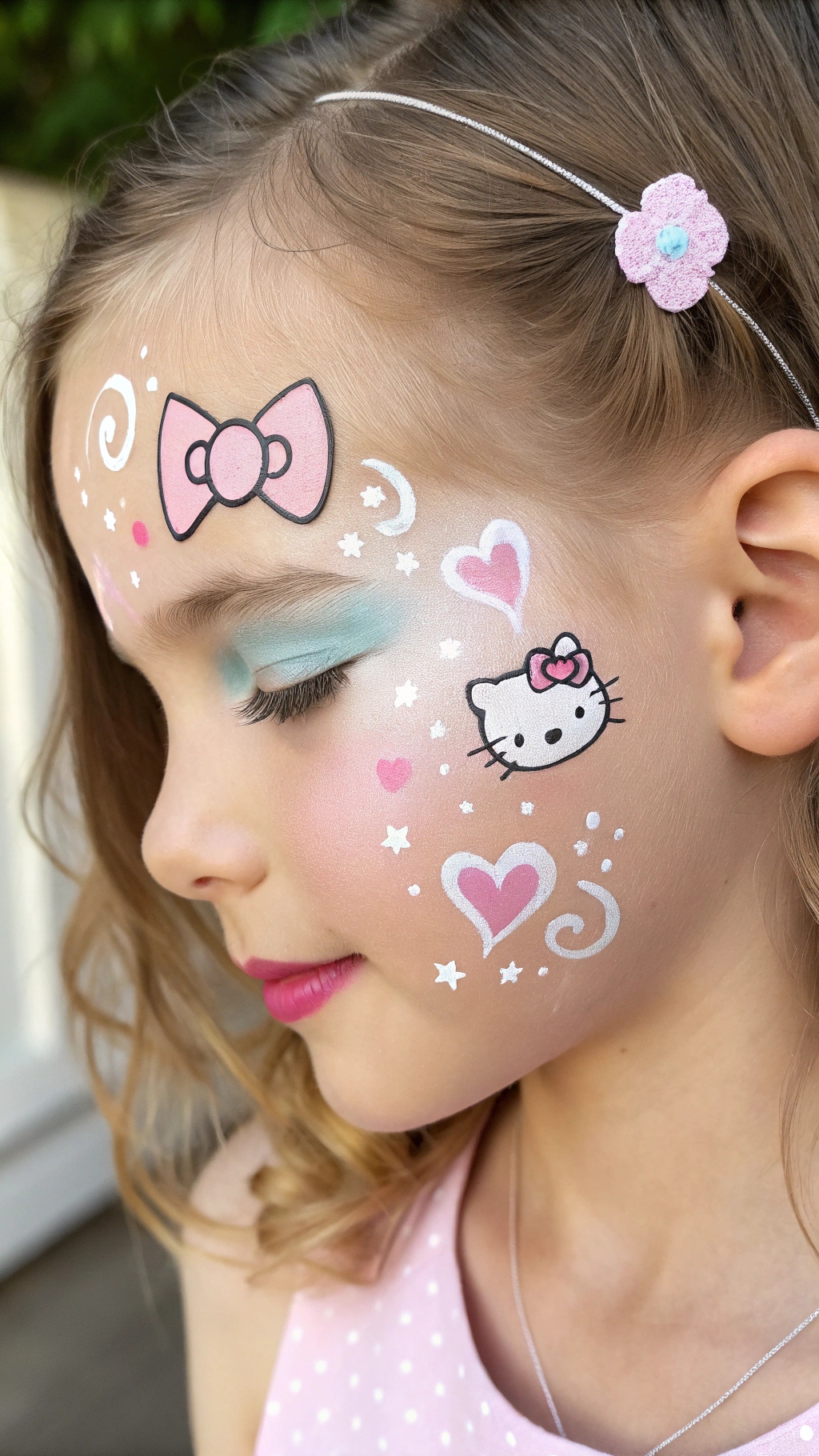 055 Dreamy Watercolor Hello Kitty Face Paint IBM Soft ACY Artistic Design - Themed Ideas