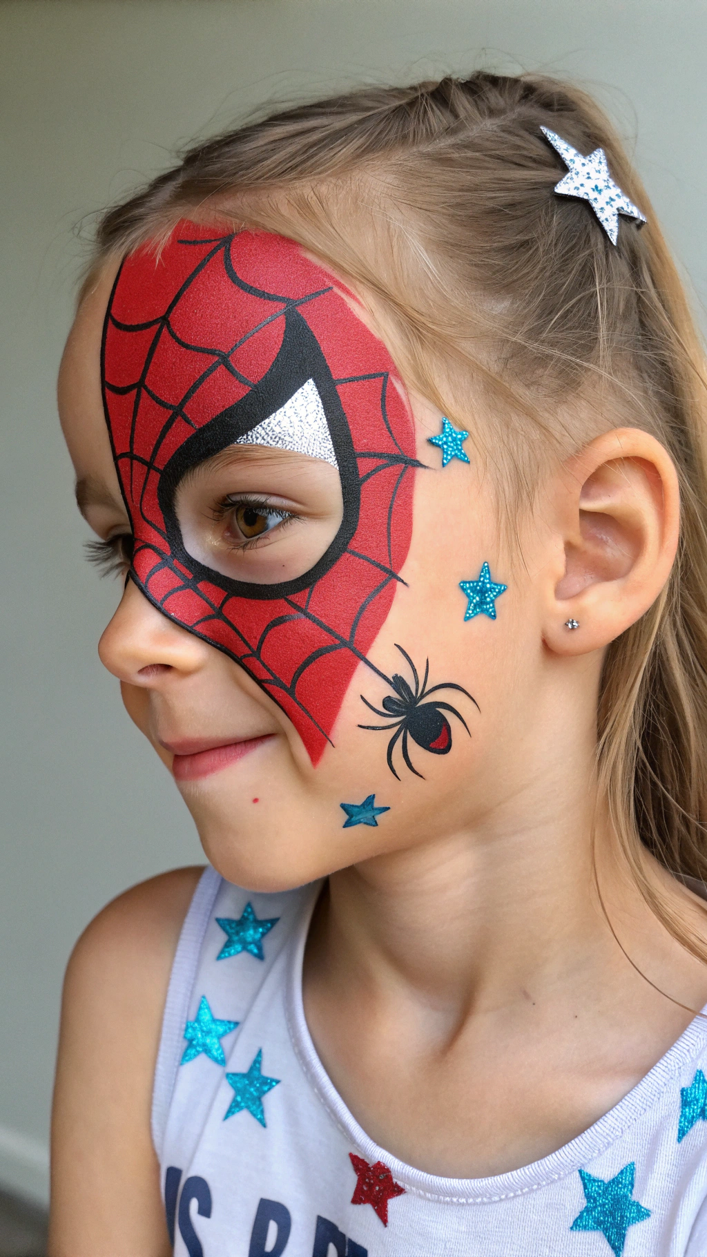 055 Mask Style Spiderman Face Painting for Boys – Easy and Cool Spiderman Face Ideas - Themed Ideas